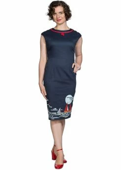 Banned Summer Sail 50's Pencil Dress Navy -Smashed Lemons shop banned DR16265 summer sail pencil dress nav 3 d40b0e39 231c 4400 a797 1da972a25475 1024x1024