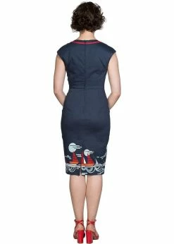 Banned Summer Sail 50's Pencil Dress Navy -Smashed Lemons shop banned DR16265 summer sail pencil dress nav 4 df174208 7389 41d1 892e 0f82dfed6fee 1024x1024