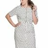 Banned Polkadot Button Up 50's Pencil Dress White 1 Banned Polkadot Button Up 50's Pencil Dress White -Smashed Lemons shop banned DR16290 polkadot button dress wt 1 1024x1024