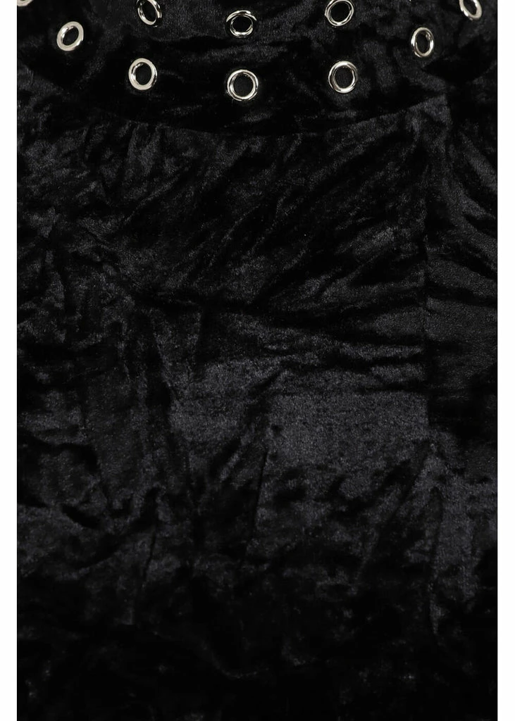 Banned Big Crush Velvet 60's Dress Black 4 Banned Big Crush Velvet 60's Dress Black - Image 2