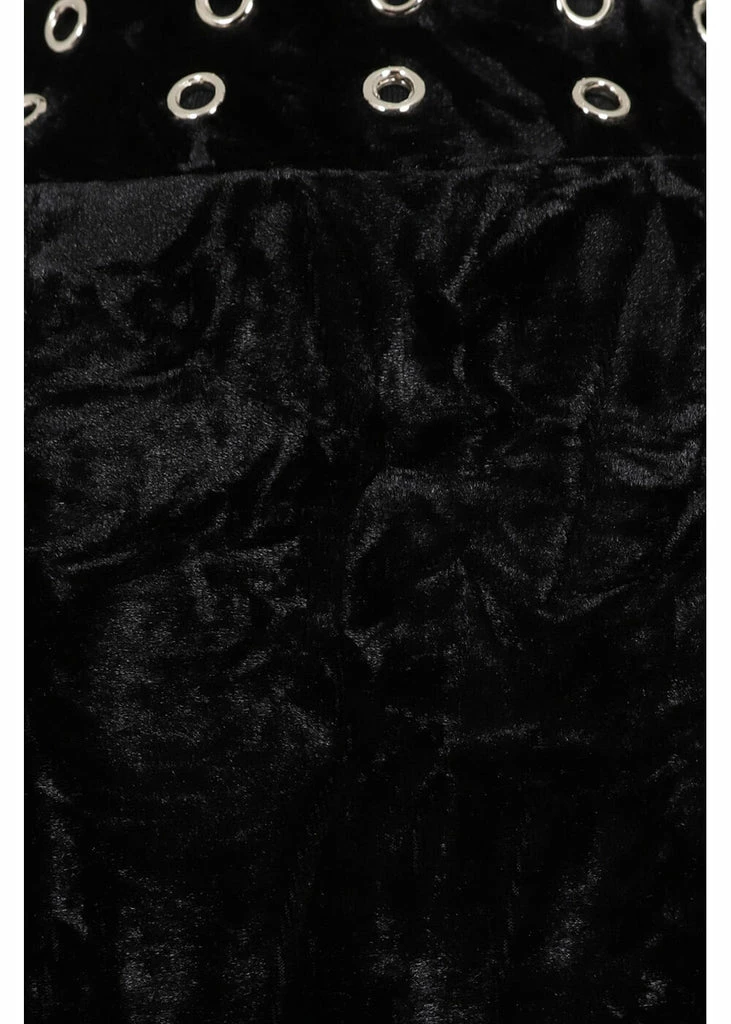 Banned Big Crush Velvet 60's Dress Black 6 Banned Big Crush Velvet 60's Dress Black - Image 4