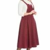 Banned Lifes A Peach 40's Pinafore Swing Dress Aubergine Purple