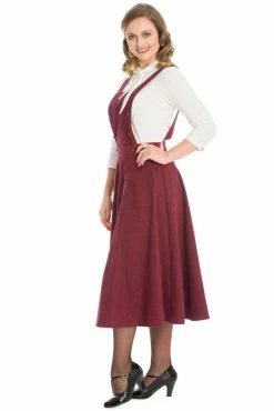 Banned Lifes A Peach 40's Pinafore Swing Dress Aubergine Purple 7 Banned Lifes A Peach 40's Pinafore Swing Dress Aubergine Purple -Smashed Lemons shop banned DR16470 lifes a peach pinafore dress aub 1 1024x1024