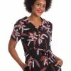 Banned Tropical Days 40's Swing Dress Black