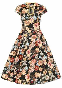 Banned Pino Colada 50's Swing Dress Black
