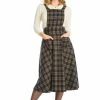 Banned Tartan 40's Pinafore Swing Dress Navy -Smashed Lemons shop banned DR16561 tartan pinafore dress navy 0 1024x1024