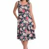 Banned Rose Bloom 50's Swing Dress Navy -Smashed Lemons shop banned DR16625 rose bloom swing dress navy 1 1024x1024