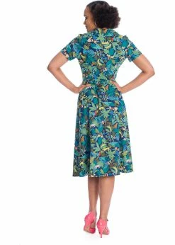 Banned Forest 50's Swing Dress Blue -Smashed Lemons shop banned DR16649 forest swing dress blue 2 1024x1024