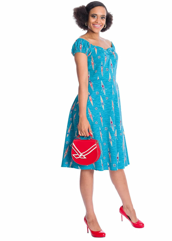 Banned Regatta Girl Boats 50's Swing Dress Blue 7 Banned Regatta Girl Boats 50's Swing Dress Blue - Image 5