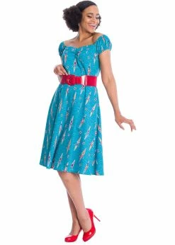 Banned Regatta Girl Boats 50's Swing Dress Blue