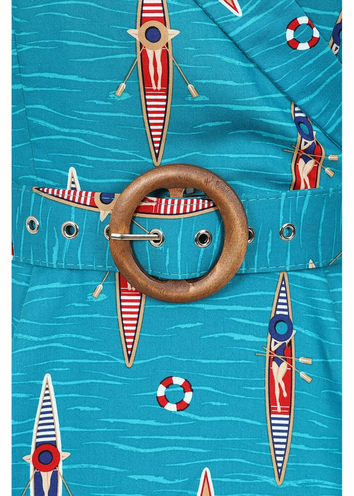 Banned Regatta Girl 50's Swing Dress Blue 5 Banned Regatta Girl 50's Swing Dress Blue - Image 3