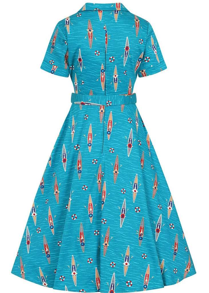 Banned Regatta Girl 50's Swing Dress Blue 6 Banned Regatta Girl 50's Swing Dress Blue - Image 4