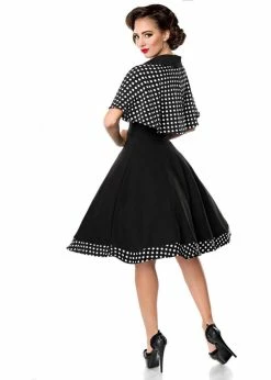 Belsira Salon Polkadot 50's Swing Dress With Cape -Smashed Lemons shop belsira 50050 salon dress blk 1 71ad5274 2220 4af2 a2ce b00e6ac8d7ac 1024x1024