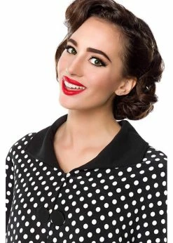 Belsira Salon Polkadot 50's Swing Dress With Cape -Smashed Lemons shop belsira 50050 salon dress blk 3 1830639d cbe4 4f46 8ec6 79f1d8a09706 1024x1024