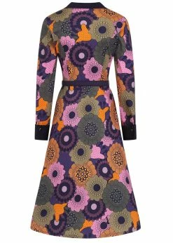 Bright & Beautiful Gracen Groovy Floral 60's Dress Multi 10 Bright & Beautiful Gracen Groovy Floral 60's Dress Multi -Smashed Lemons shop bright beautiful BBAW210813A gracen groovy dress mul 2 1024x1024