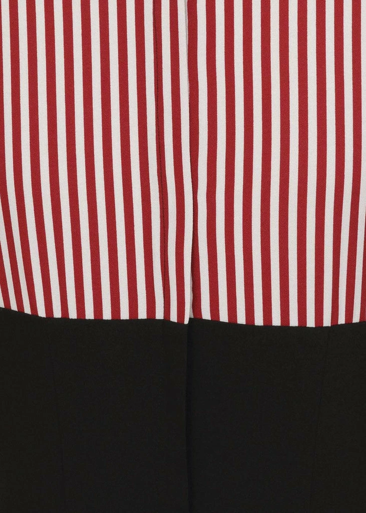 Collectif Zelda Striped 60's Pencil Black White Red 6 Collectif Zelda Striped 60's Pencil Black White Red - Image 4