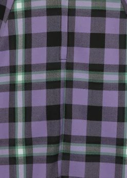 Collectif Dolores Hocus Pocus Check 50's Swing Dress Lilac -Smashed Lemons shop collectif AW200824B dolores hocus swing dress lila 4 1024x1024