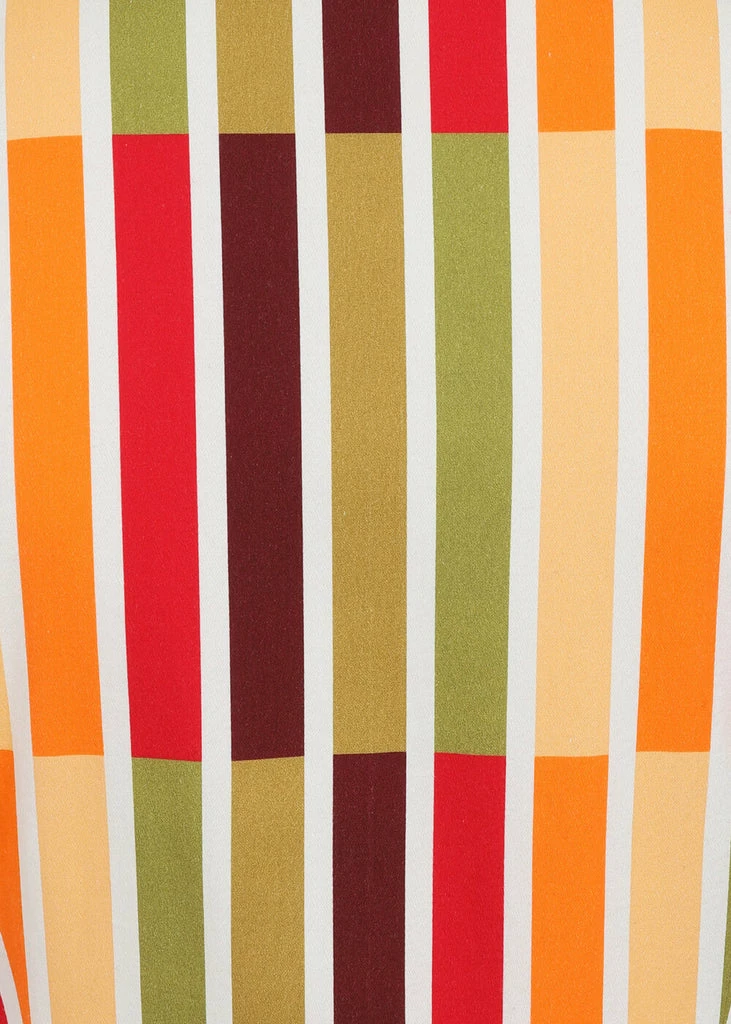 Collectif Caterina Alternate Stripe 50's Pencil Dress Multi 6 Collectif Caterina Alternate Stripe 50's Pencil Dress Multi - Image 4