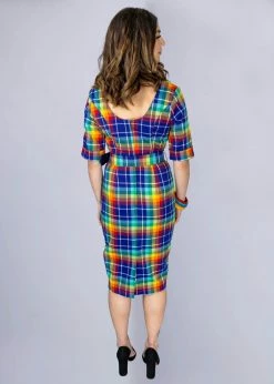 Collectif June Rainbow Check 50's Pencil Dress Multi 13 Collectif June Rainbow Check 50's Pencil Dress Multi -Smashed Lemons shop collectif AW210713B june rainbow check pencil dress mul 5 994234c0 da35 4dee 9572 0511054aa2f3 1024x1024