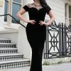 Collectif Arca Dark Queen Spider 50's Maxi Dress Black -Smashed Lemons shop collectif AW212401A arca dark queen dress blk 4 1024x1024