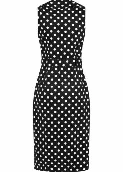 Collectif Marisa Polka Dot 50's Pencil Dress Black -Smashed Lemons shop collectif DP SS220719A marisa polkadot pencil dress blk 1 1024x1024