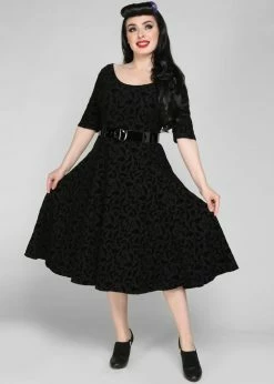Collectif June Halloweenia 50's Swing Dress Black