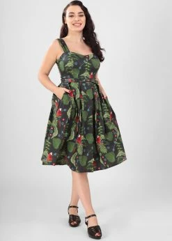 Collectif Jill Parrot Paradise 50's Swing Dress Black 10 Collectif Jill Parrot Paradise 50's Swing Dress Black -Smashed Lemons shop collectif DS SS220806A jill parrot paradise swing dress blk 5 4d4ddff5 80ce 47ad 9b5f c8470c9defad 1024x1024