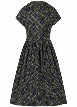 Collectif Judy Hatch Check 60's Swing Dress Navy 9 Collectif Judy Hatch Check 60's Swing Dress Navy -Smashed Lemons shop collectif SS200802A judy hatch swing dress navy 1 1024x1024