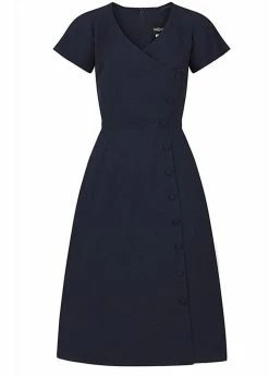 Collectif Cherilynn 60's Swing Dress Navy