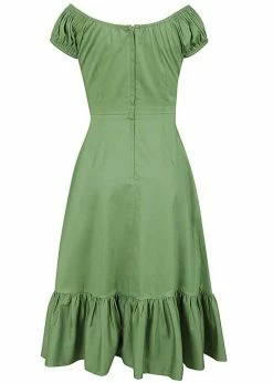 Collectif Lorena 50's Swing Dress Green -Smashed Lemons shop collectif SS200852A lorena plain swing dress grn 3 05cc5026 941f 4bc1 9148 7d5da01f2480 1024x1024