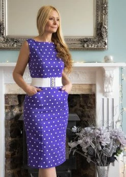 Collectif Hepburn Pretty Polkadot 50's Pencil Dress Purple -Smashed Lemons shop collectif SS210708A hepburn pretty pol pen dress pur 6 de860a82 a36c 4494 9f7a f69c3d8dfaef 1024x1024