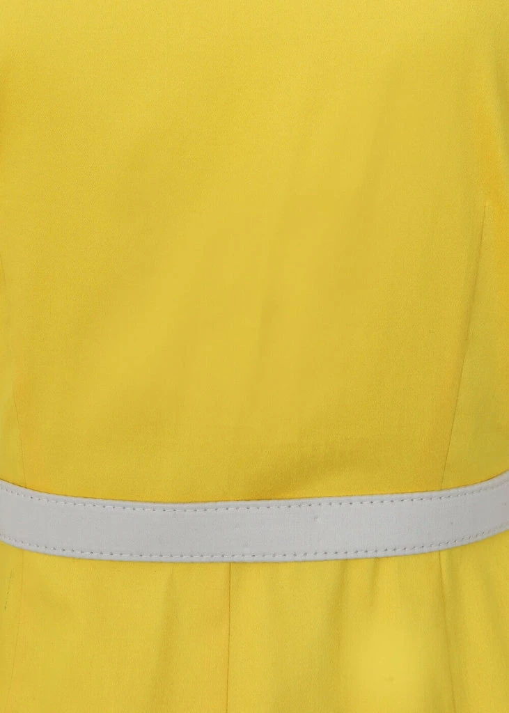 Collectif Berta Contrast 60's Pencil Dress Yellow 6 Collectif Berta Contrast 60's Pencil Dress Yellow - Image 4