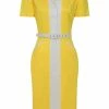 Collectif Berta Contrast 60's Pencil Dress Yellow -Smashed Lemons shop collectif SS210715A berta contrast pencil dress yel 3 1024x1024