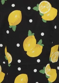 Collectif Demira Polka Lemon 50's Pencil Dress Black -Smashed Lemons shop collectif SS210717A demira polka lemon pen dress blk 2 87eecd56 8268 48e0 965d 965804e70443 1024x1024