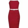 Collectif Dorabella 50's Pencil Dress Red