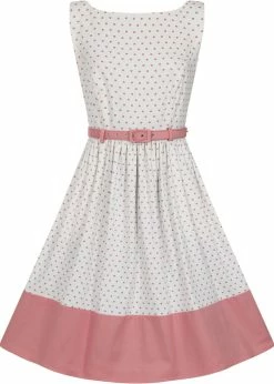 Collectif Brielle Love Heart 50's Swing Dress Ivory