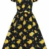 Collectif Demira Polka Lemon 50's Swing Dress Black -Smashed Lemons shop collectif SS210827B demira polka lemon sw dress blk 0 1024x1024