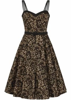 Collectif Nova Leopard 50's Swing Dress Multi