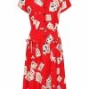 Collectif Liza Cat Croupier 40's Swing Dress Red