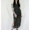 Coven United Moon Maxi 70's Dress Black