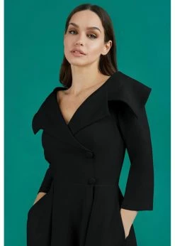 Diva Catwalk Gatsby 50's Swing Dress Black