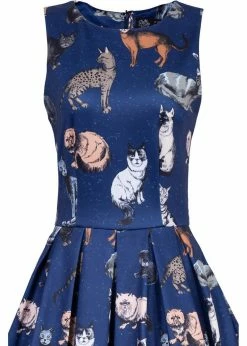 Dolly & Dotty Annie Cat 50's Swing Dress Navy -Smashed Lemons shop dolly dotty S905 RLCAT annie cat dress navy 1 ead021cb 2166 4e25 b906 c727f82425c9 1024x1024