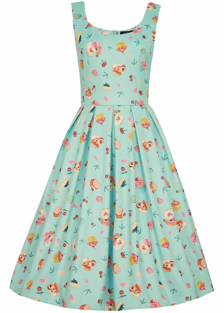 Dolly & Dotty Amanda Afternoon Tea 50's Swing Dress Blue - Image 4
