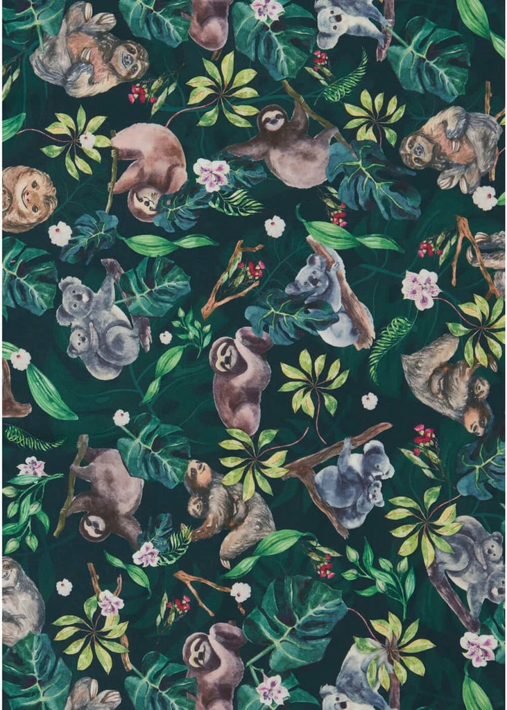 Dolly & Dotty Amanda Koala Sloth 50's Swing Dress Green - Image 2