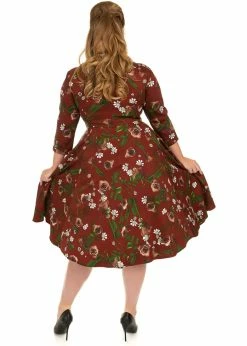 Hearts & Roses Francis Floral 50's Swing Dress Burgundy 9 Hearts & Roses Francis Floral 50's Swing Dress Burgundy -Smashed Lemons shop hearts roses 345 francis floral dress burgundy 3 ef26f4a7 e5d7 451b b530 e8b372fb14ea 1024x1024