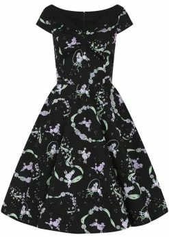 Hell Bunny Lexie Poodles 50's Swing Dress Black
