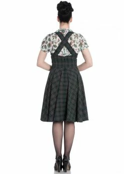 Hell Bunny Peebles Tartan Pinafore 40's Dress Green 8 Hell Bunny Peebles Tartan Pinafore 40's Dress Green -Smashed Lemons shop hell bunny 4735 peebles pinefore dress green 0 1024x1024