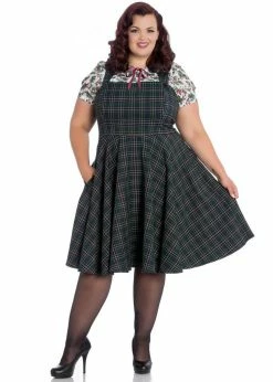 Hell Bunny Peebles Tartan Pinafore 40's Dress Green 11 Hell Bunny Peebles Tartan Pinafore 40's Dress Green -Smashed Lemons shop hell bunny 4735 peebles pinefore dress green 4 1024x1024