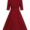 Hell Bunny Irvine Tartan 50's Swing Dress Red -Smashed Lemons shop hell bunny 4823 irvine 50 dress red 6 1024x1024