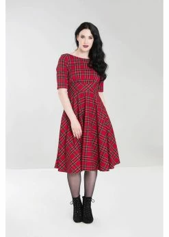 Hell Bunny Irvine Tartan 50's Swing Dress Red -Smashed Lemons shop hell bunny 4823 irvine 50 dress red 8 1024x1024